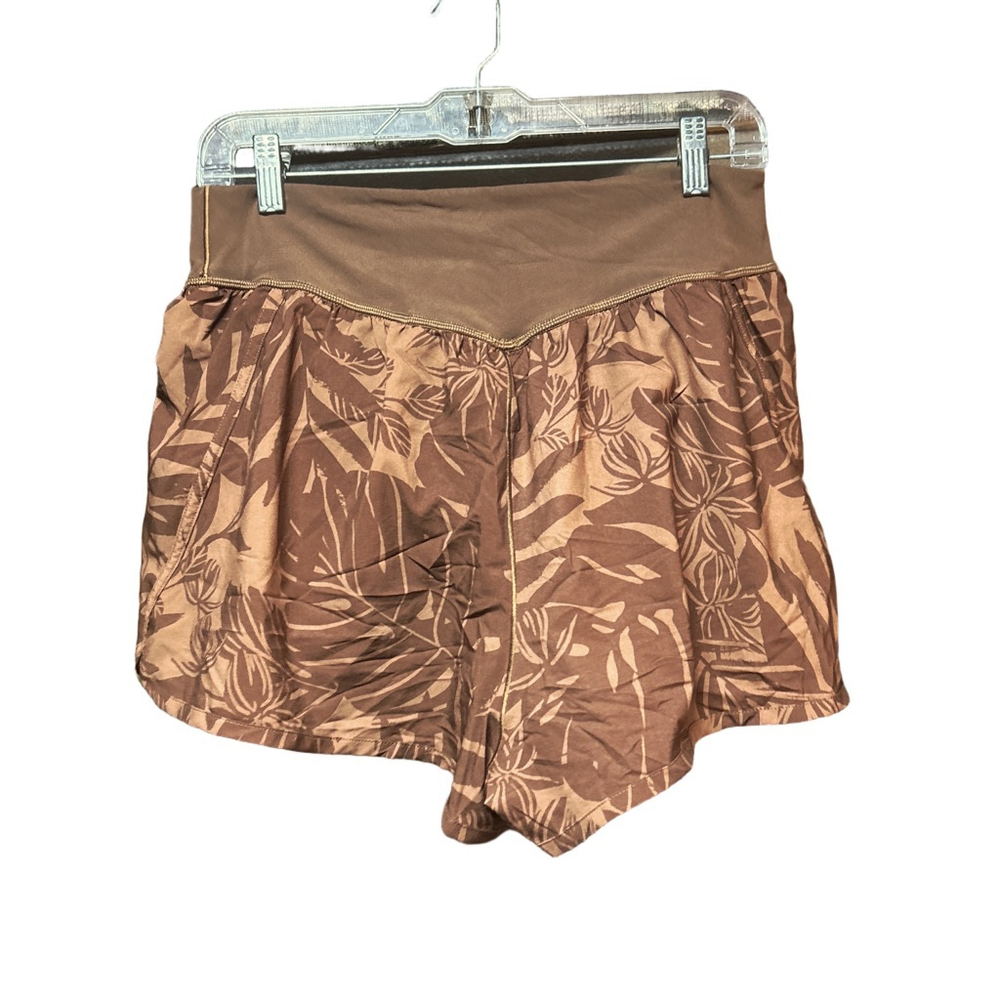 Aerie Women's Floral Shorts Brown Size Large - Picture 3 of 7
